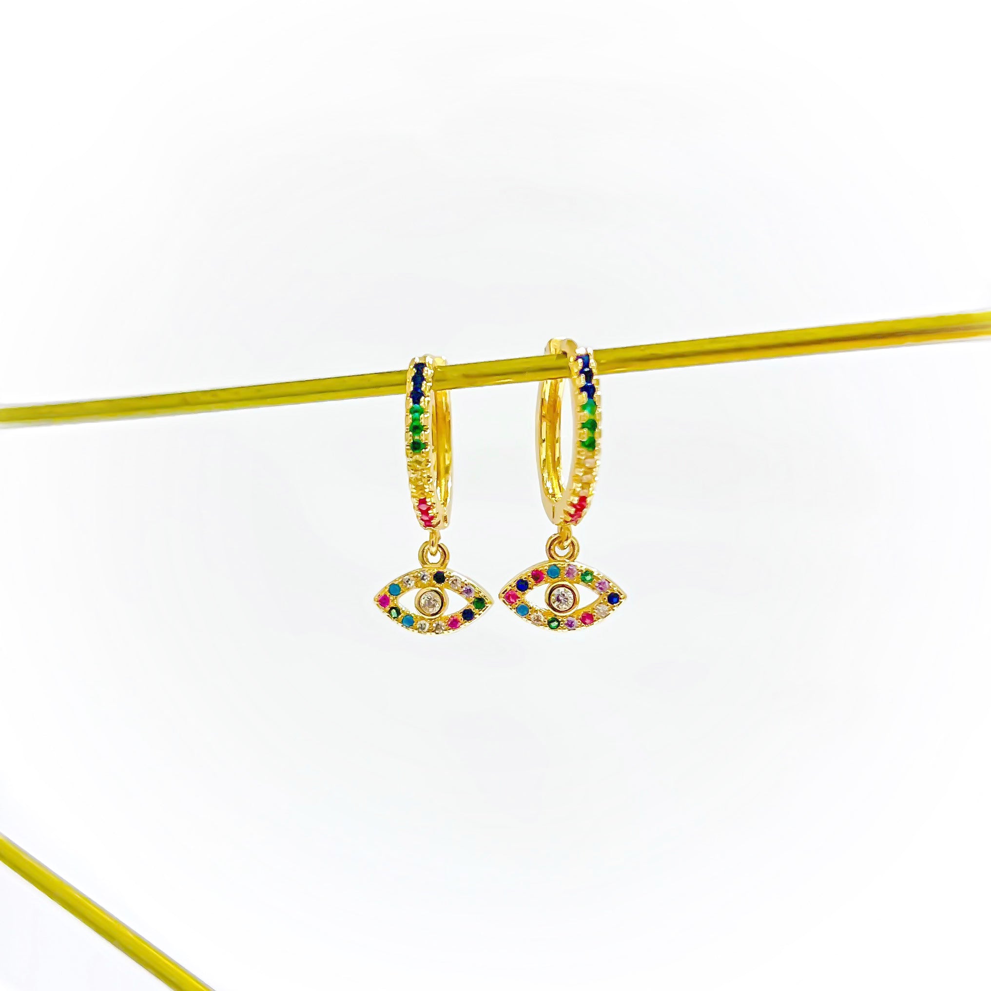    hoops-con-colgante-de-evil-eye